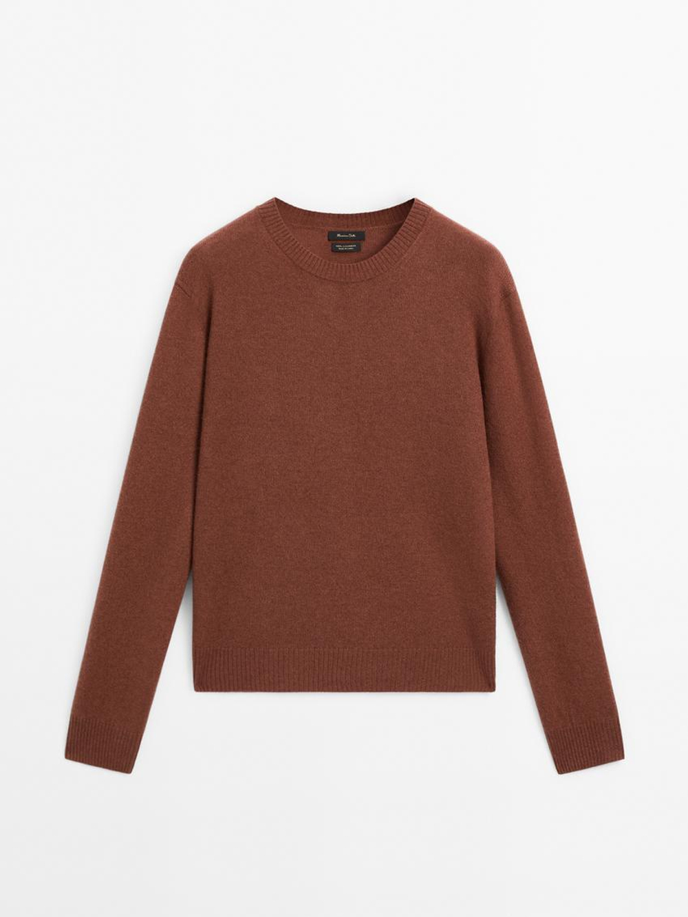 Massimo Dutti Свитер из 100% кашемира, терракотовый