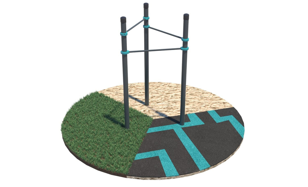 Воркаут-комплекс из 3 турников