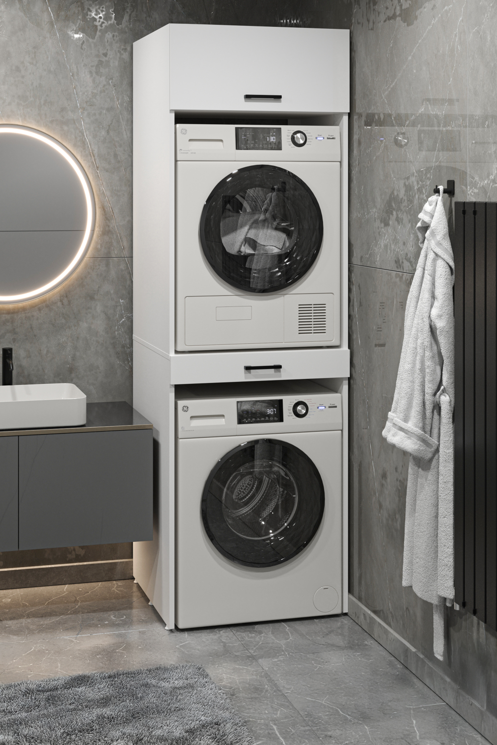 Стеллаж для ванной комнаты IRMAK  - белый