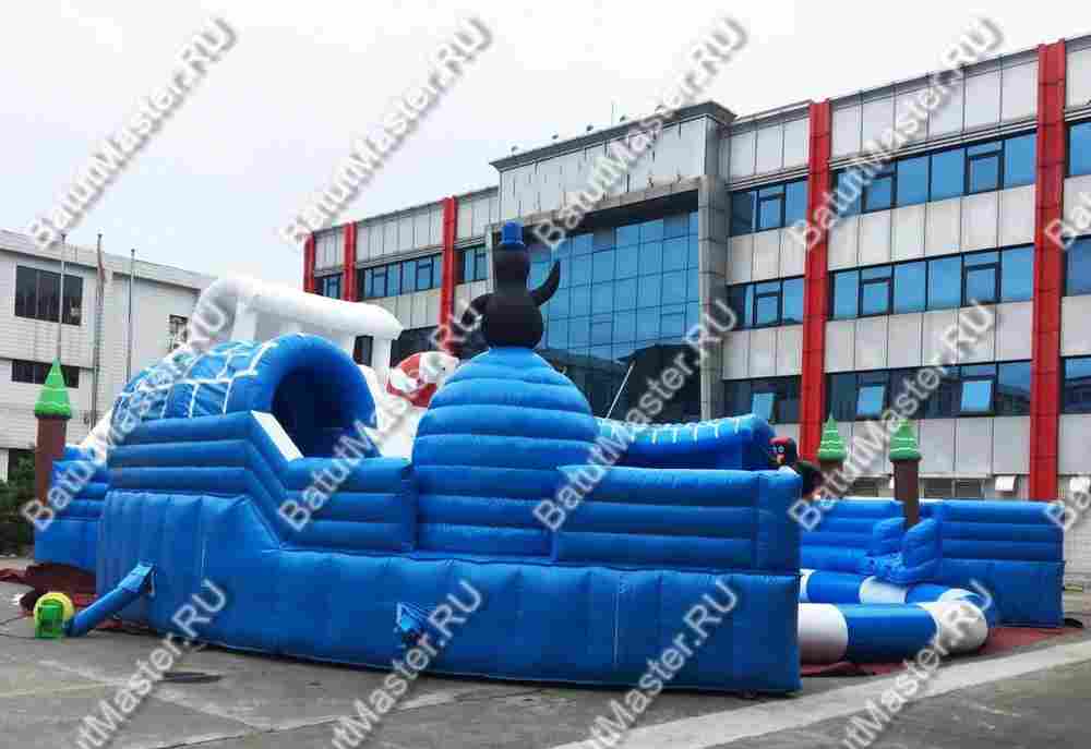 Надувной наземный аквапарк «Морское царство 2» 16*16*6 м