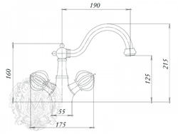 Смеситель для раковины Migliore Olivia 19008 хром схема