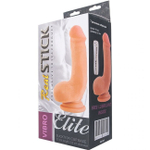 Реалистичный вибро-фаллос на присоске Real Stick (7 режимов,16 см) (Цвет: телесный)