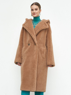 Шуба женская чебурашка тедди из эко меха, рыжая, SilverFox