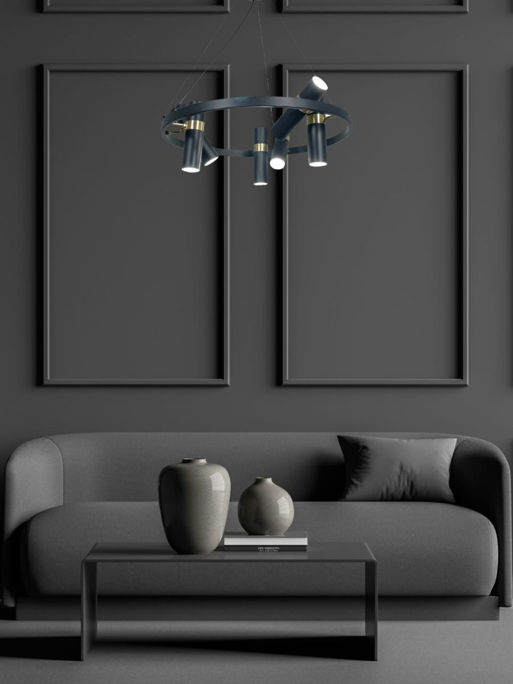 Люстра подвесная светодиодная Lanbos, 12 ламп GU10, до 20 кв м, белая