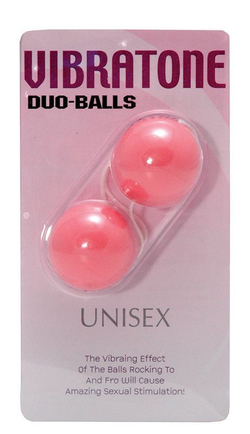 Розовые вагинальные шарики Vibratone DUO-BALLS