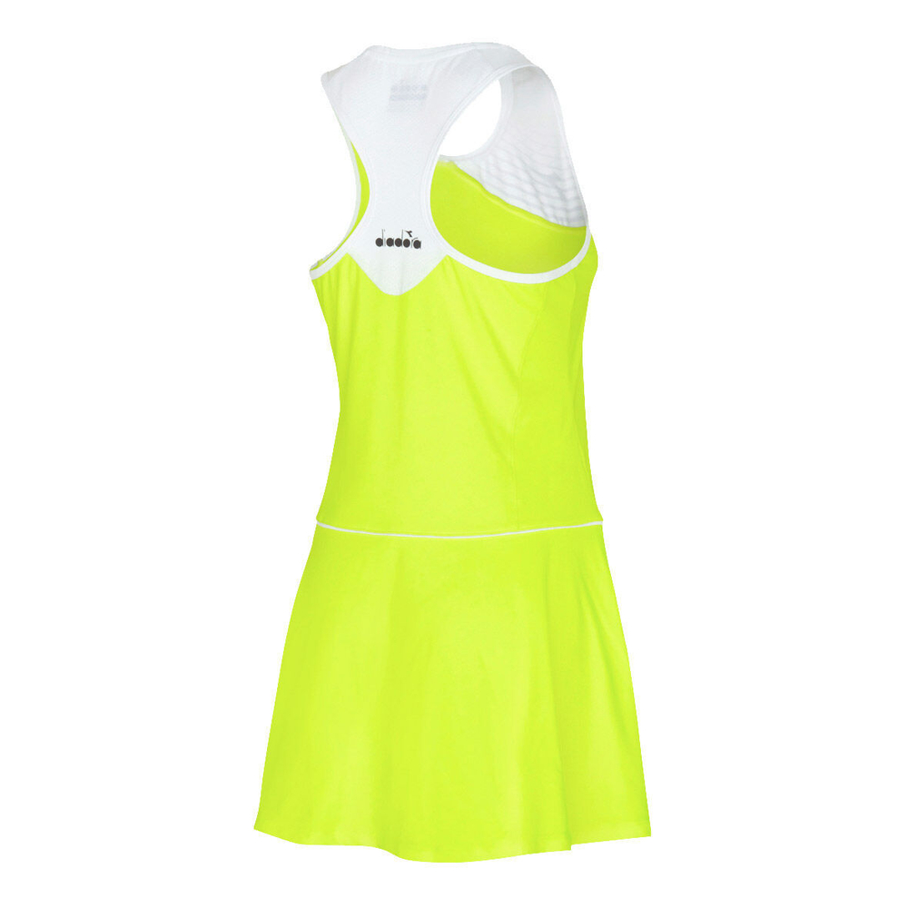 Женская теннисное платье Diadora Court Dress Women - Neon Yellow, White