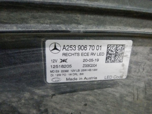 Фара правая Mercedes GLC X253 (2019-2022) LED