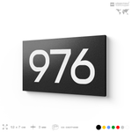 Номер на дверь 976, табличка на дверь для офиса, квартиры, кабинета, аудитории, склада, черная 120х70 мм, Айдентика Технолоджи