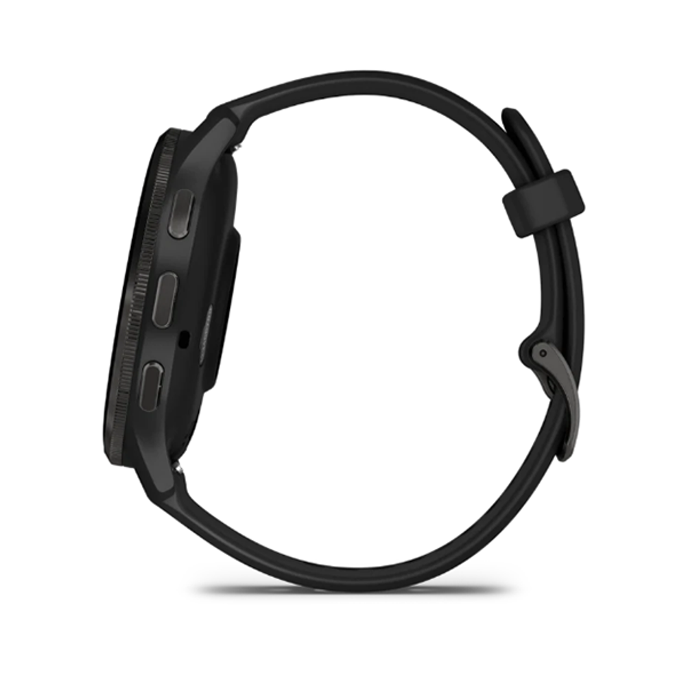 Умные часы Garmin Venu 3 45 мм Безель из сланцевой нержавеющей стали с черным корпусом и силиконовым ремешком