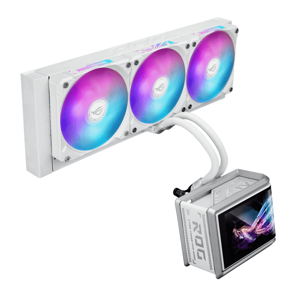 Водяное охлаждение CPU Asus ROG RYUO IV SLC 360 ARGB WHT, 3x120mm, AMOLED-display, Black