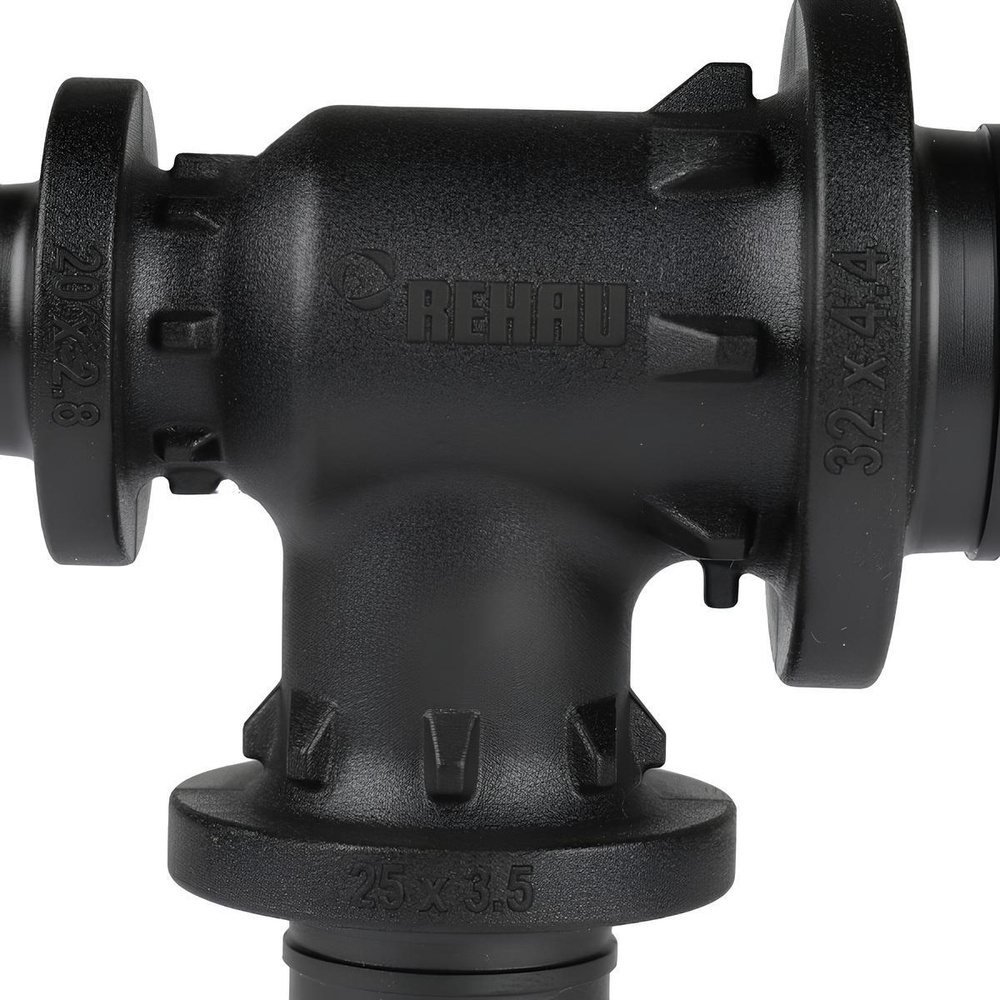 Тройник аксиальный 32x25x20 REHAU RAUTITAN PX переходной
