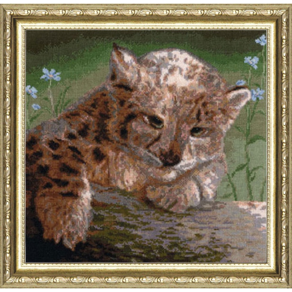 Размер: 26,5×27 см;¶Канва: Аида кремовая 18;¶Вышивается в 1 нить;¶Количество цветов: 34.