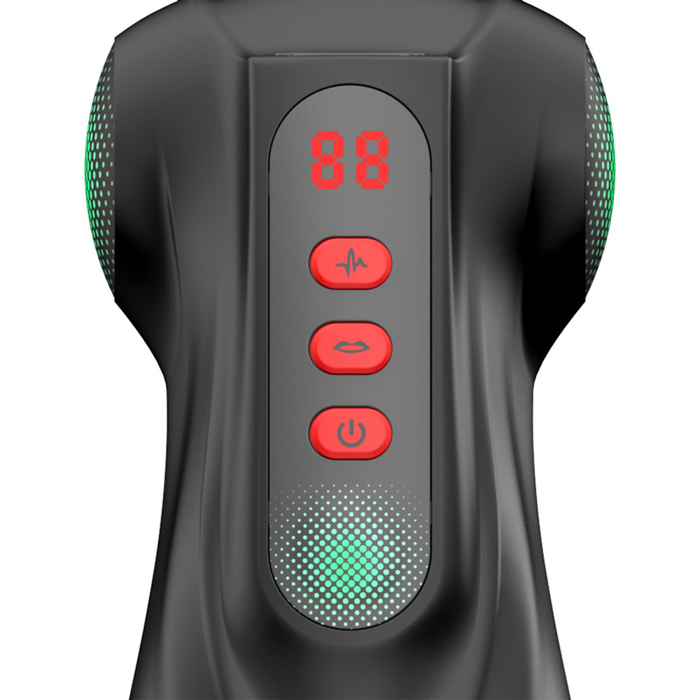 Интерактивный вибромастурбатор с функциями вакуума и подсветки Теневая грешница ворона Masturs Raven Shadow Sinner Multi Function Masturbator