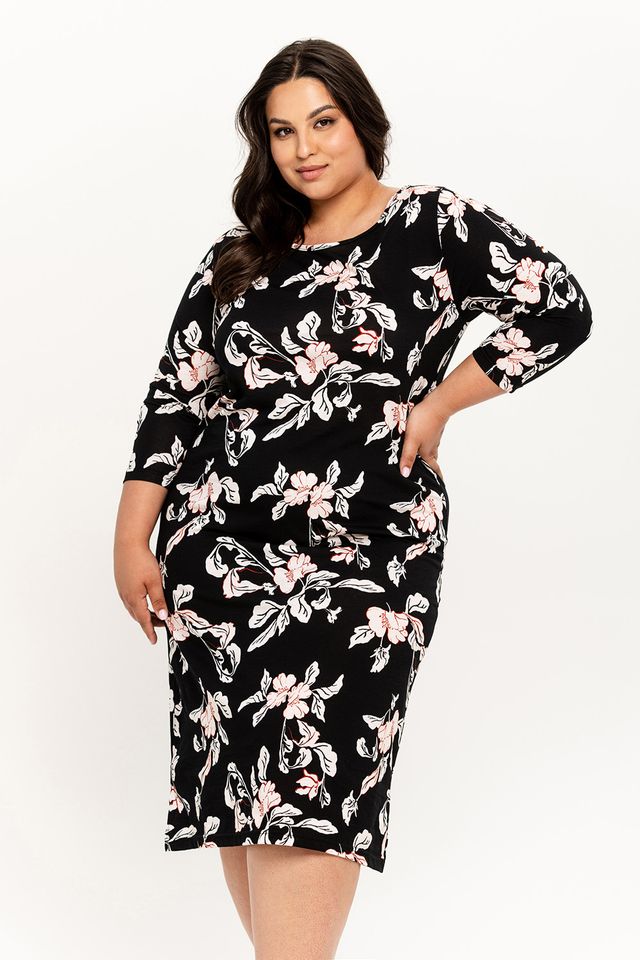 Черная сорочка plus size 25W Charlotte