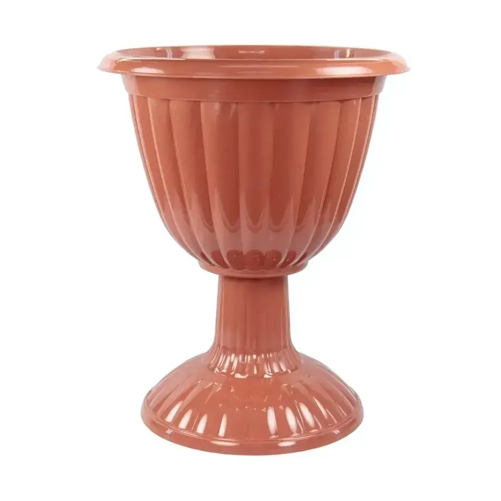 Вазон Жасмин 12л на высокой ножке коричневый