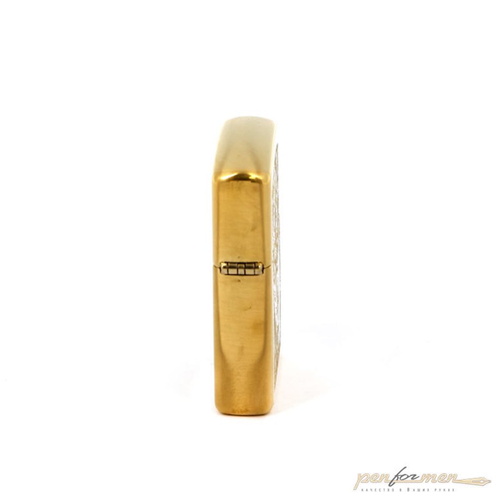 Зажигалка ZIPPO Venetian латунь/сталь золото 36x12x56 мм (352B)