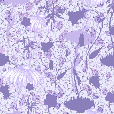 Фиолетовый абстракции, Блюр, каракули, цветы