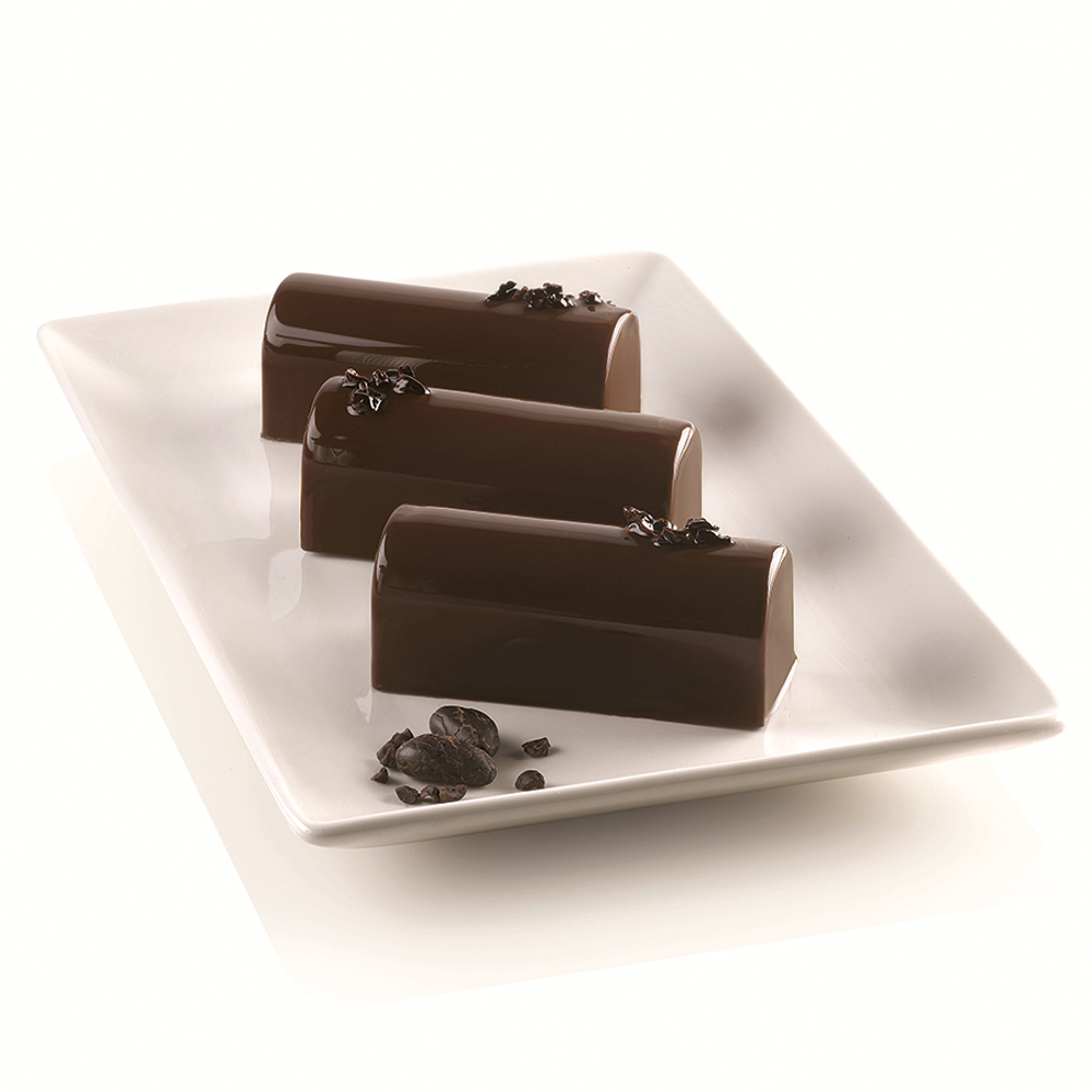 Форма силиконовая для приготовления пирожных и конфет midi buche, 17х30 см