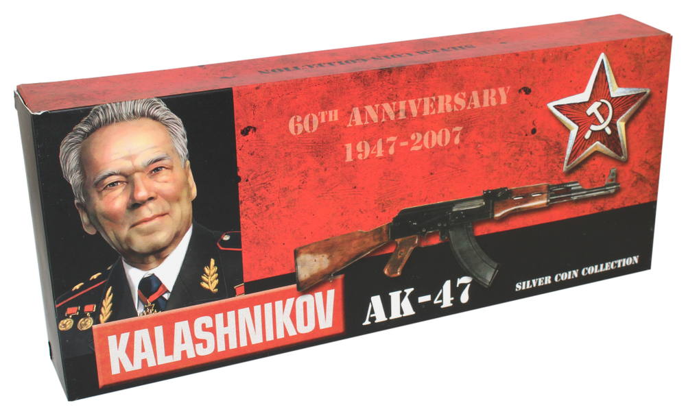 Набор "Калашников АК 47" 2 доллара. 2 монеты в боксе