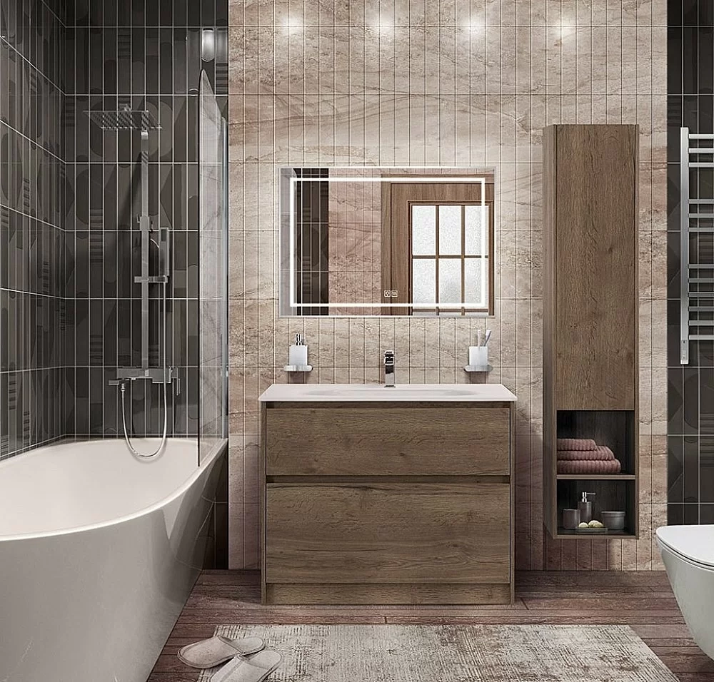 Тумба с раковиной BelBagno Kraft 800 Rovere Tabacco