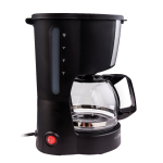 Кофеварка электр, капельная, пластик, 0.6 л, Gelberk, 600 Вт, 6 порций, пластик ручка, чер, GL-CD202