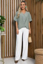 Блуза Свобода мысли (зеленая) Б13833-7М LT Collection