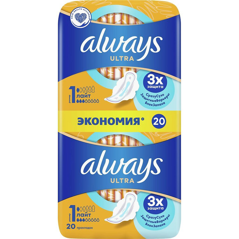 Always Ultra Light Duo Прокладки гигиенические 20 шт. *16* /1 152