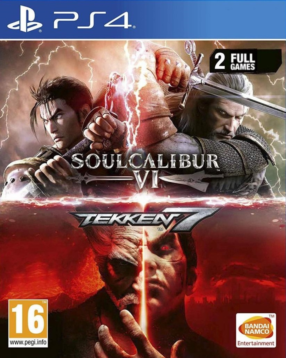 Tekken 7 (гарнитура PS VR по желанию) & Soul Calibur VI - Double Pack (диск для PS4, интерфейс и субтитры на русском языке)