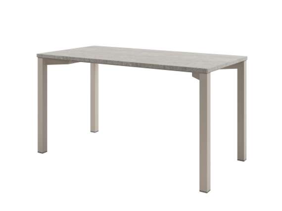 Стол 1400х700х750 на металлокаркасе D-31 Бетон Чефалу светлый/Кашемир серый