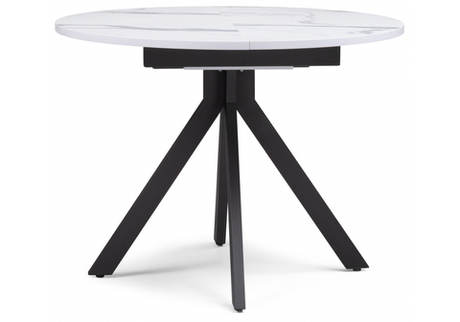 Стол деревянный Woodville Бетина мрамор белый, черный