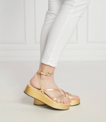 Кожаные босоножки Tommy Hilfiger - золотой(FW0FW07729)