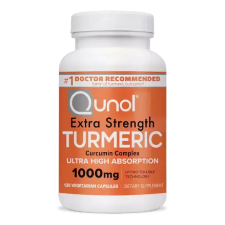 Qunol, Комплекс куркумина 1000 мг, Turmeric Curcumin Complex 1000 mg, 120 вегетарианских капсул