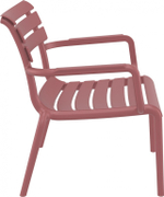 Кресло лаунж пластиковое Siesta Contract Paris Lounge, марсала