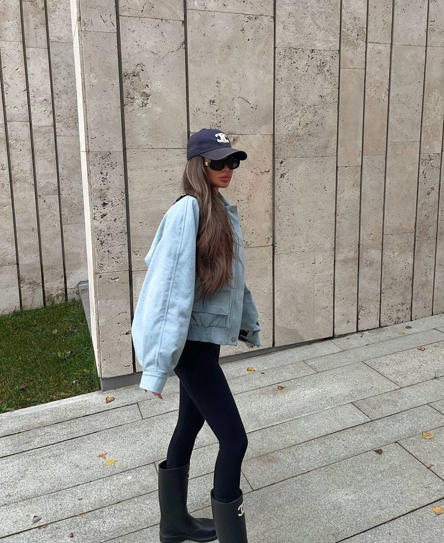 Удлинённый бомбер DENIM