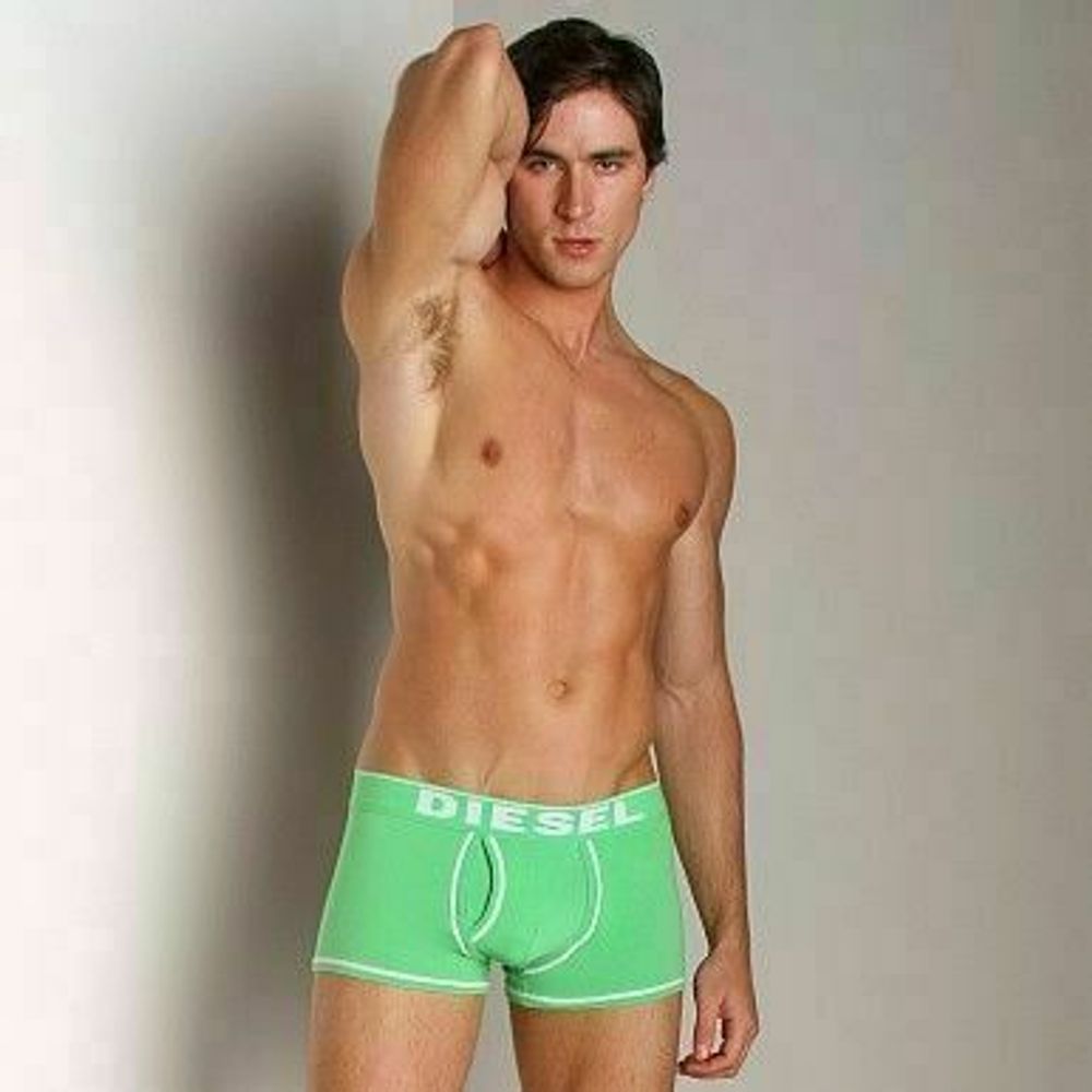 Мужские трусы боксеры зеленые Diesel Fresh and Bright Divine Boxer Light Green