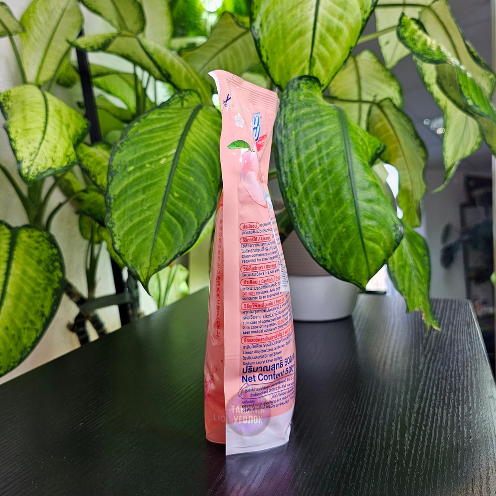 Средство для мытья посуды LION Lipon Персик 500 мл мягкая уп.