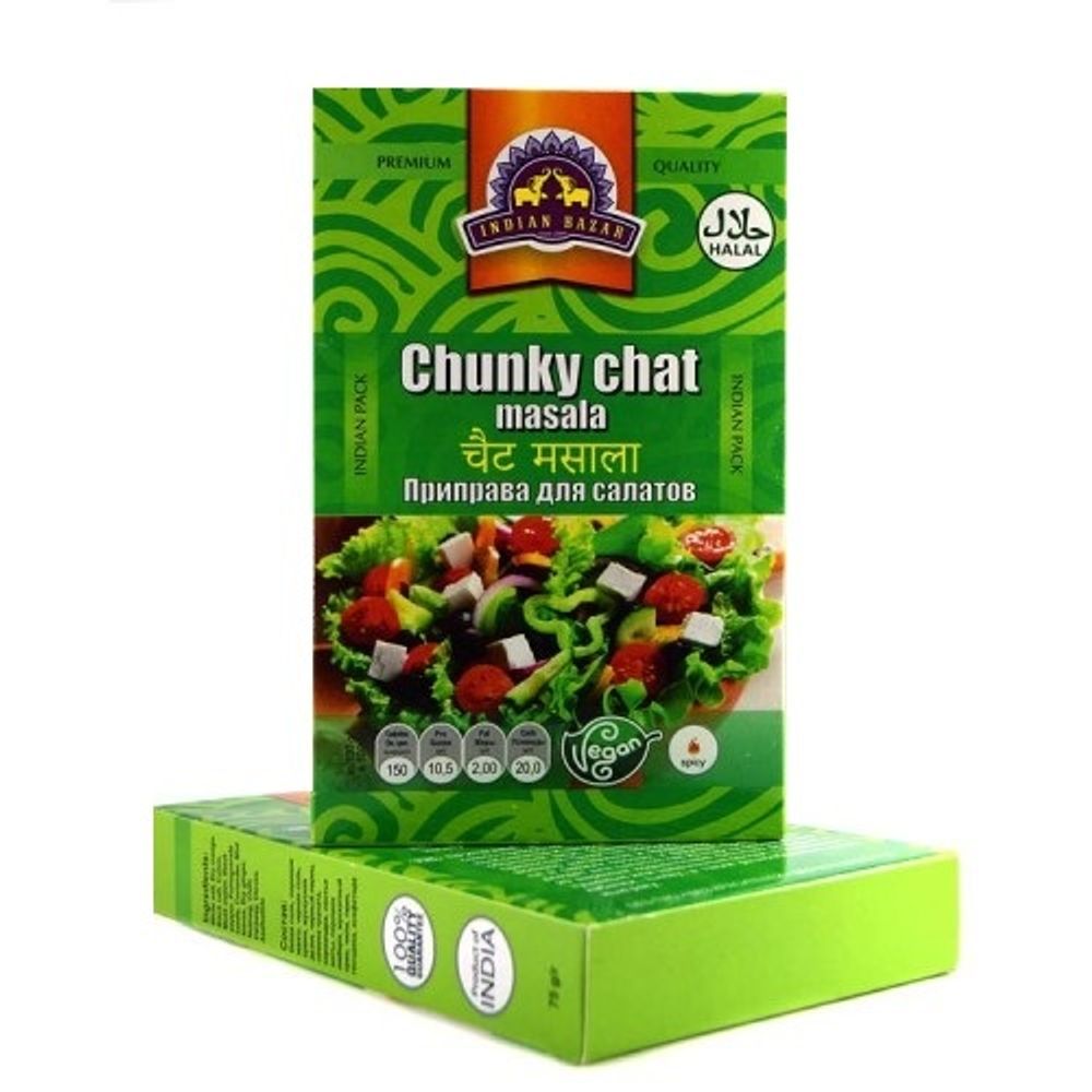 Приправа Indian Bazar для салатов (Chunky chat masala) 75 г