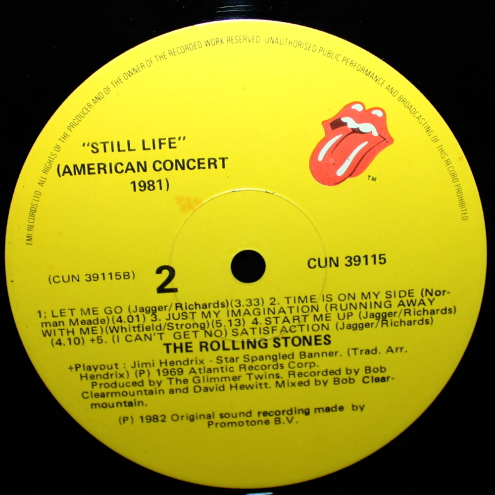 The Rolling Stones / Still Life (American Concert 1981)(LP)
