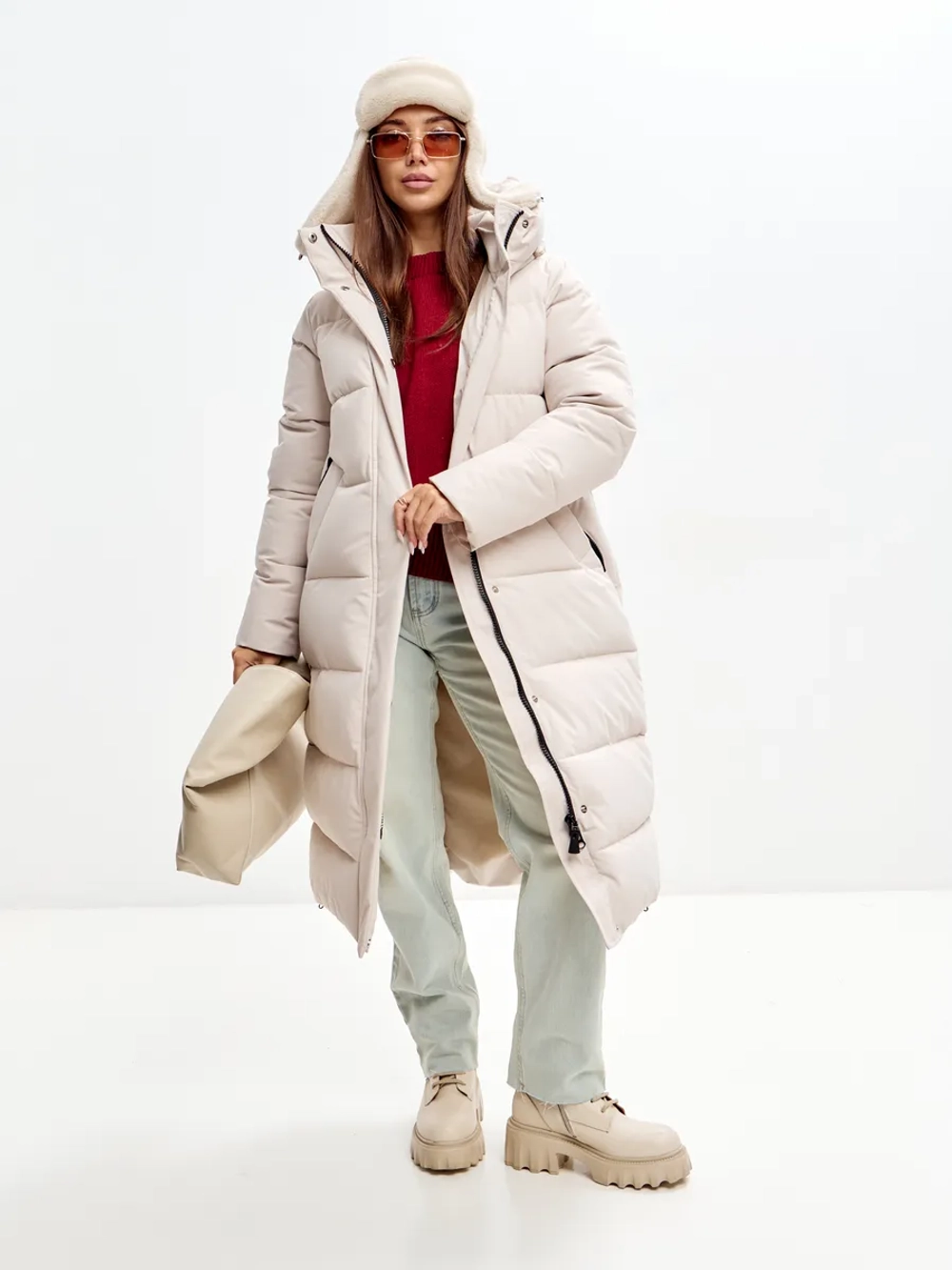 Куртка зимняя длинная с капюшоном