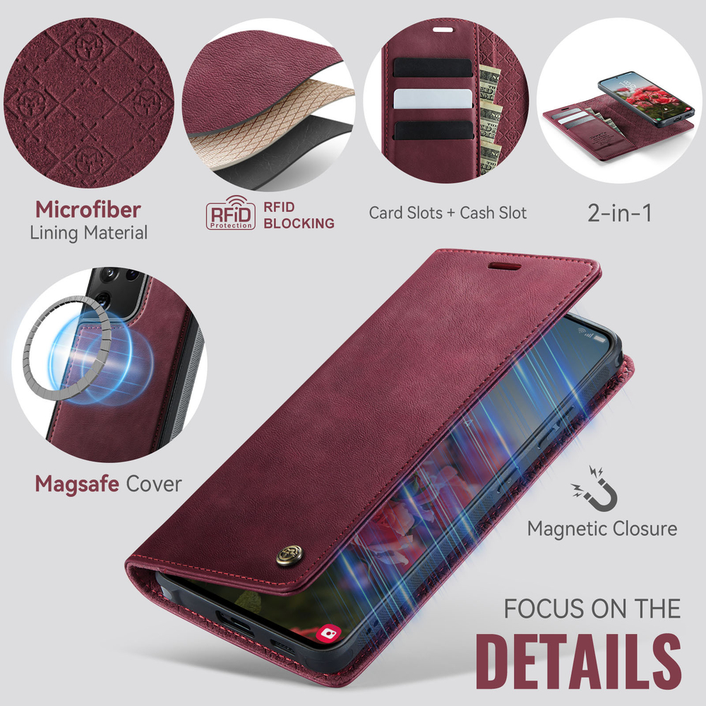 Чехол-кошелек CaseMe 2 in 1 MagSafe Samsung Galaxy S21 Ultra