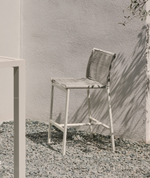 Садовый полубарный стул Culip из веревки и белого алюминия, 65 см