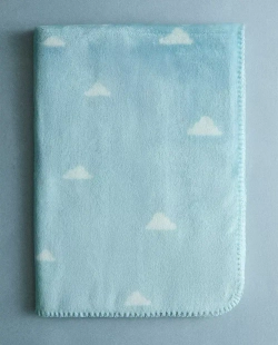 ZARA HOME ДЕТСКИЙ ФЛИСОВЫЙ ПЛЕД С ПРИНТОМ, СИНИЙ