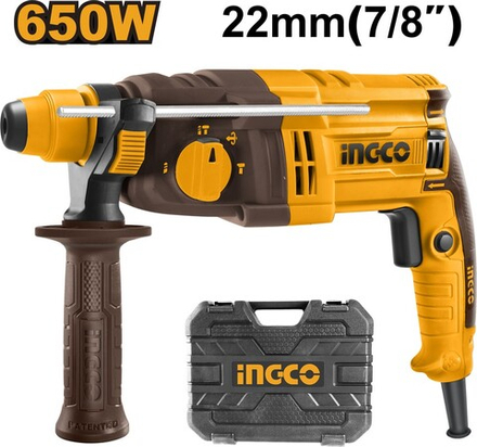 Перфоратор SDS-plus INGCO RGH6528 650 Вт 1,7 Дж