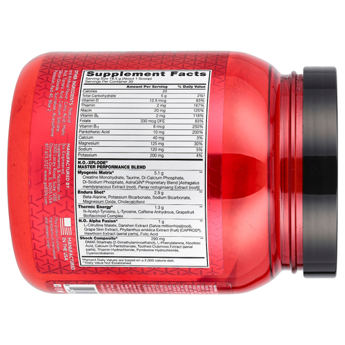 BSN, NO-XPLODE®, Legendary Pre-Workout, предтренировочный комплекс, со вкусом винограда, 555 г (1,22 фунта)