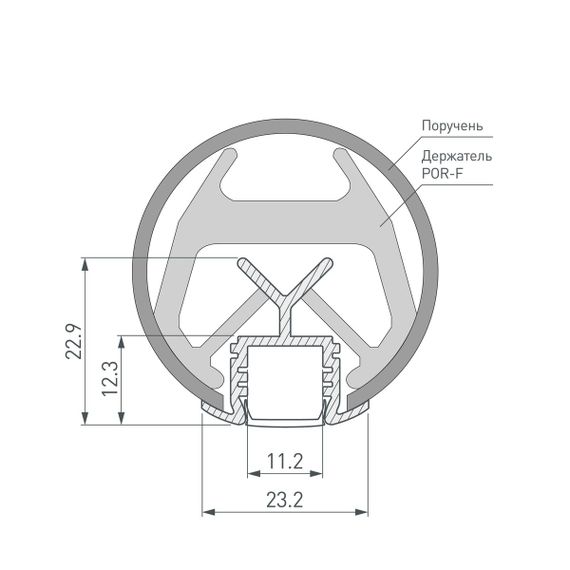 Профиль встраиваемый Arlight Klus-Por-F-1000 Anod 019181(1)