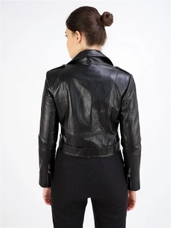 Женская косуха/кожаная/кожаная куртка/Турция