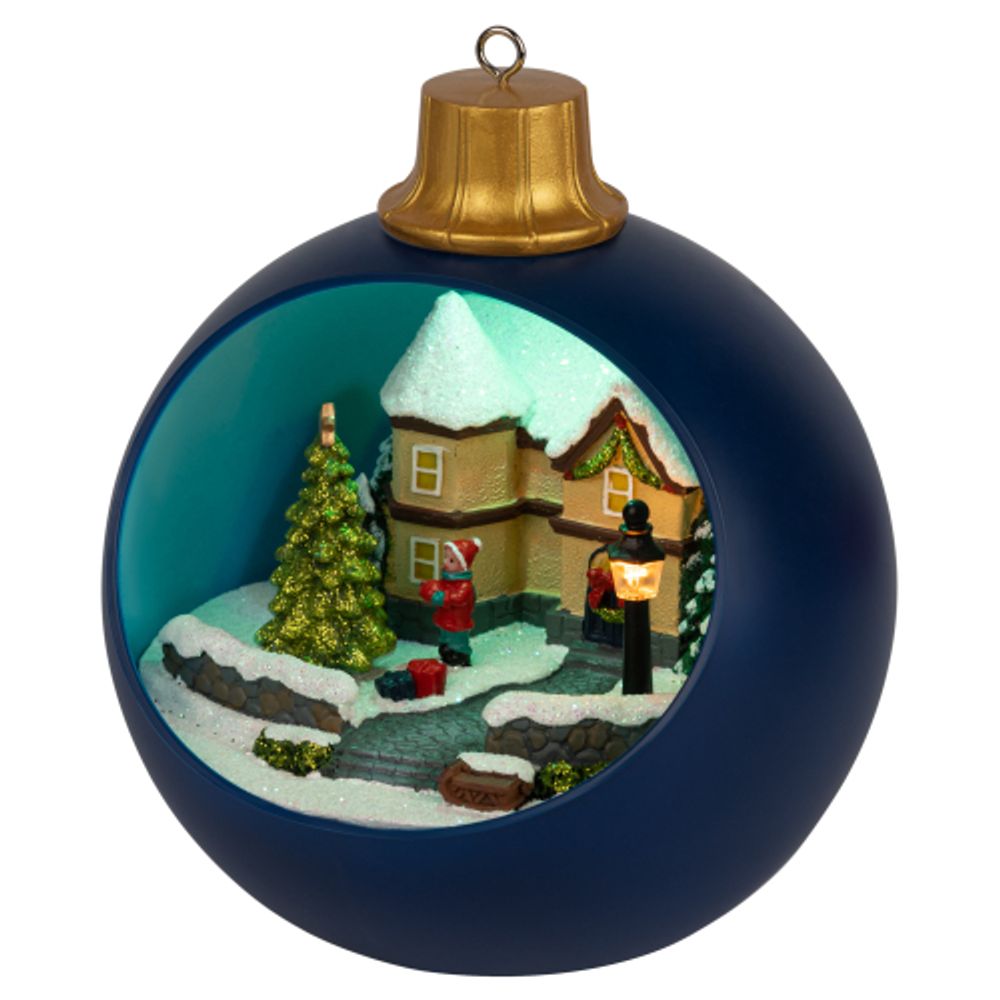 Светодиодная новогодняя фигура ЭРА EFIS-S04 композиция Шар мультиколор 3*АА 15*15*17 см | Фигуры