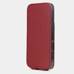 Чехол для iPhone 16 из кожи теленка, вишневого цвета