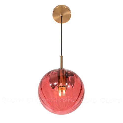 Подвесной светильник Cloyd BRINN-A P1 / Ø20 см - латунь - красный (арт.11421)