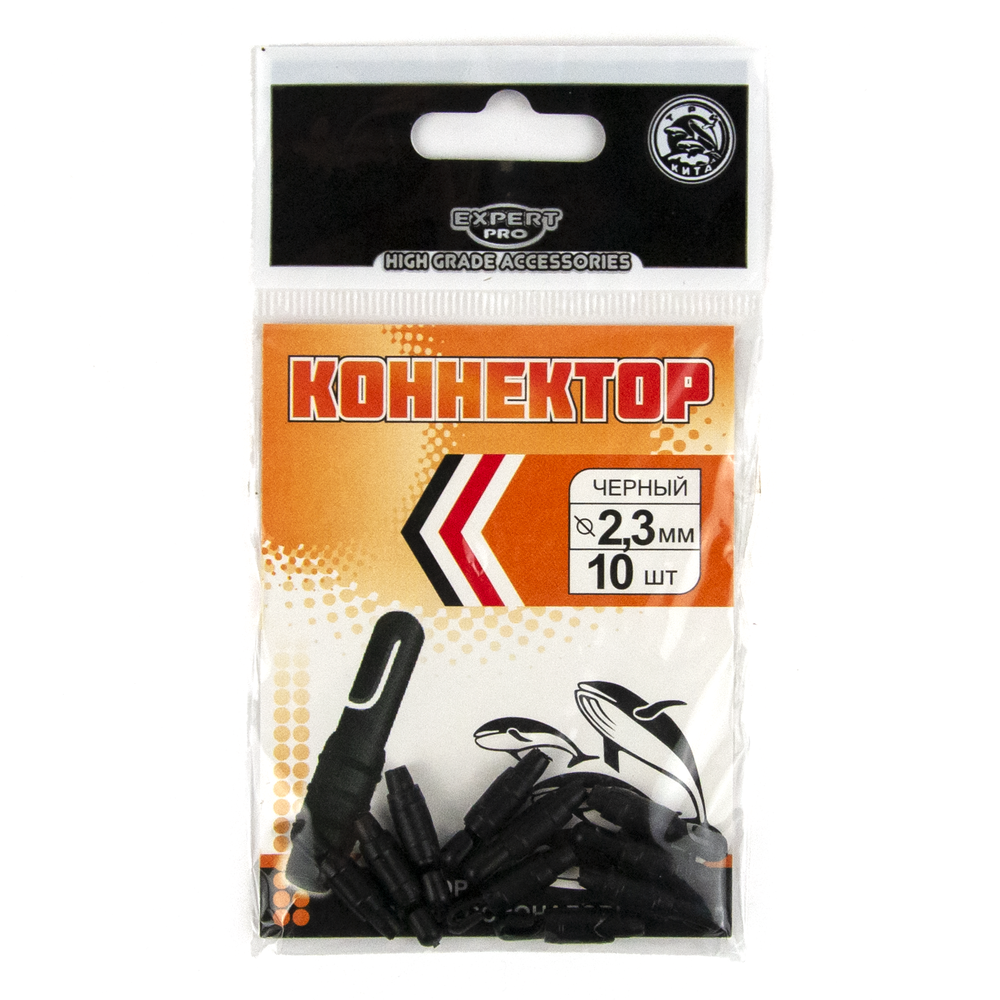 Коннектор для крепления лески к удилищу Три Кита, черный